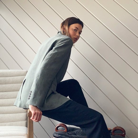 ARITZIA Wilfred Vito Single-Breasted Linen Blazer - Picture 4 of 13